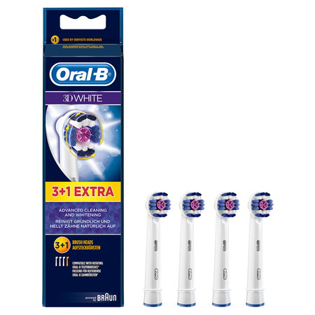 ORAL-B Opzetborstels 3D White 3+1